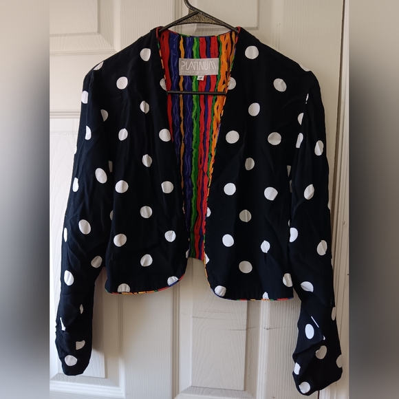 Jackets & Blazers - VINTAGE 90S RETRO REVERSIBLE CROPPED BLAZER